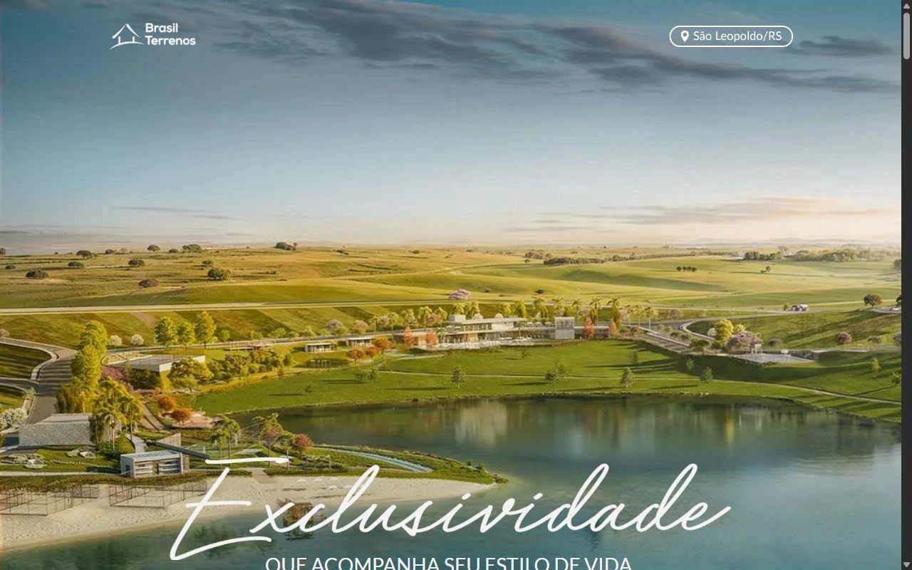 Prévia da landing page Brasil Terrenos em São Leopoldo/RS (Expectativa)