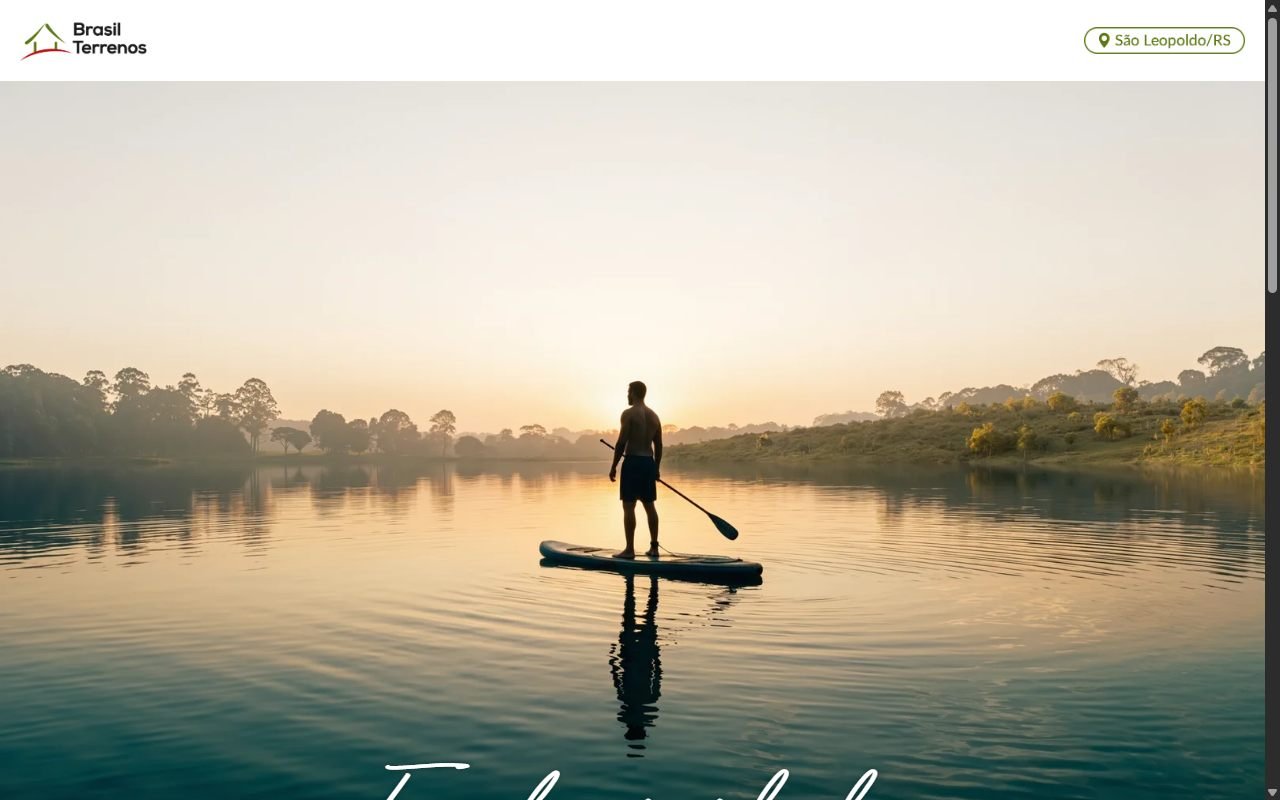 Prévia da landing page Brasil Terrenos em São Leopoldo/RS (Teaser)